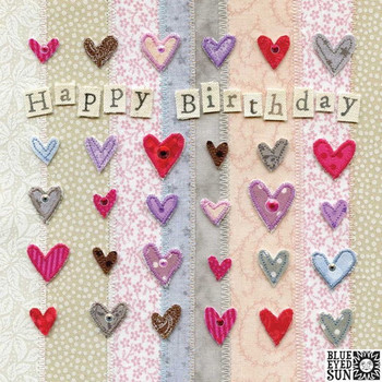 Hearts happy birthday card karenza paperie