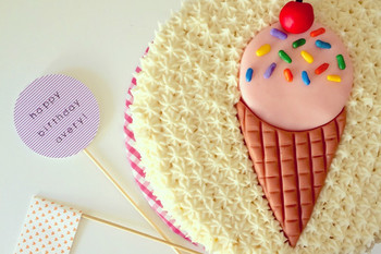 Ice cream cake happy birthday avery carrot creamcarrot cr...
