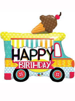 Happy birthday ice cream van supershape balloon