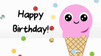 Happy birthday to you bday message from a cute ice cream ...