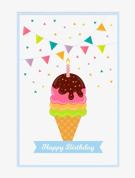 Birthday cards ice cream banner happy birthday png image ...
