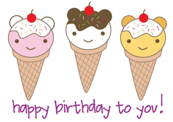 Birthday wishes with ice cream