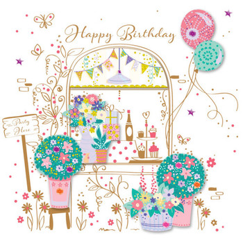Awesome girly make up birthday wishes greeting card cards...