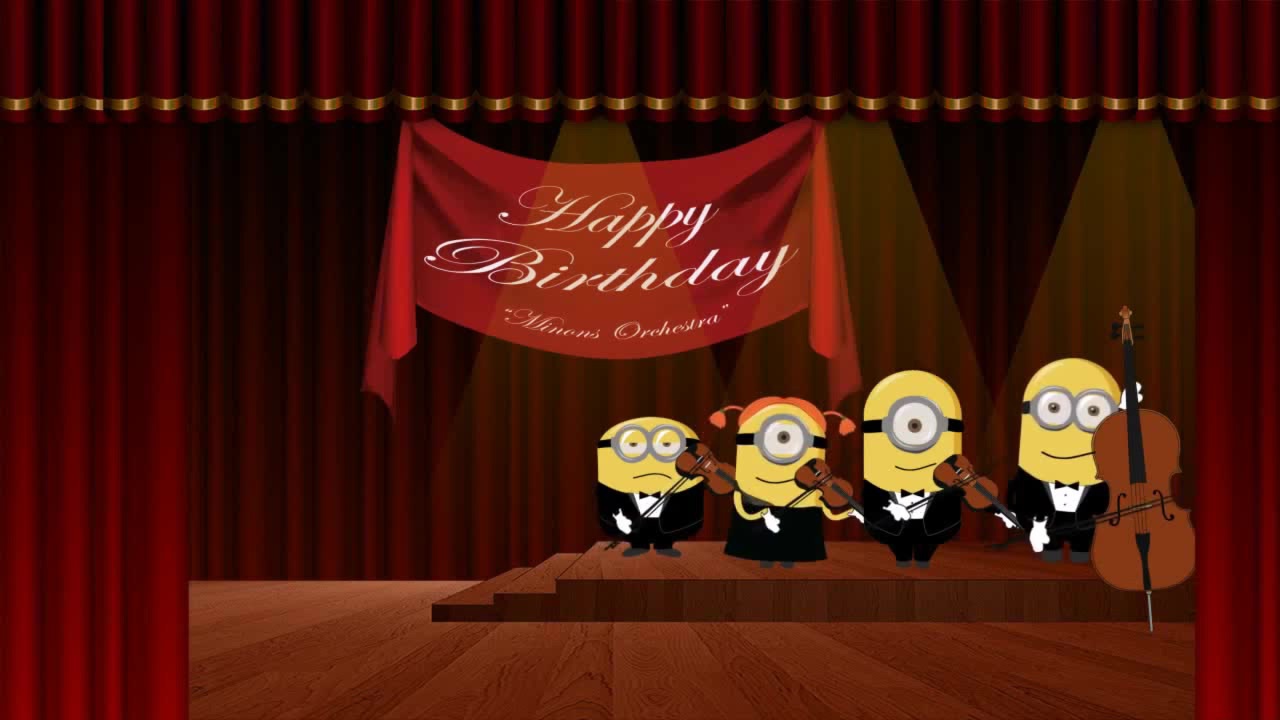 Minions orchestra happy birthday eugene coub