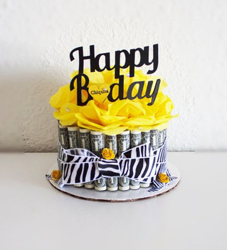 Money cake happy birthday zebra by newecreativegifts on e...