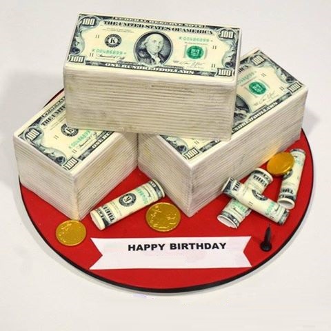 Th birthday money cake