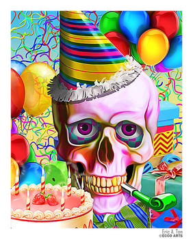 Happy birthday skull by erictonarts on deviantart