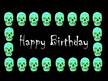 Happy birthday wishes psychedelic skull free musical