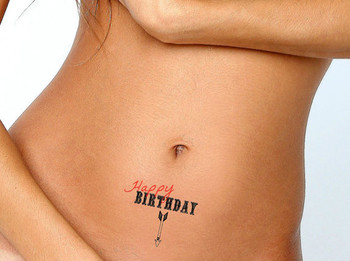 Birthday temporary tattoo happy birthday for him for her ...