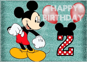 Happy 2nd Birthday With Mickey Mouse