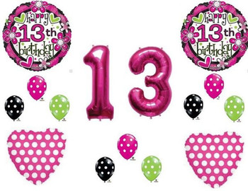 13th Birthday with Balloons