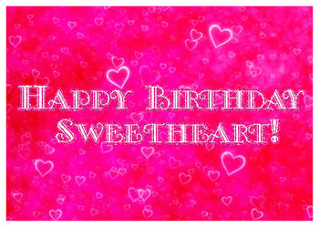 Birthday ecard for wife happy birthday sweetheart greetin...