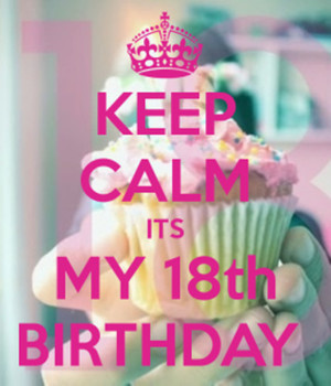 Keep Calm Its My 18th Birthday