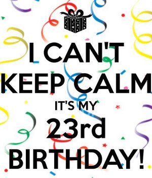 I Cant Keep Calm Its 23rd Birthday