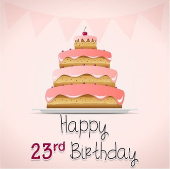 23rd Birthday Cake Image