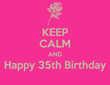 Keep Calm And Happy 35th Birthday