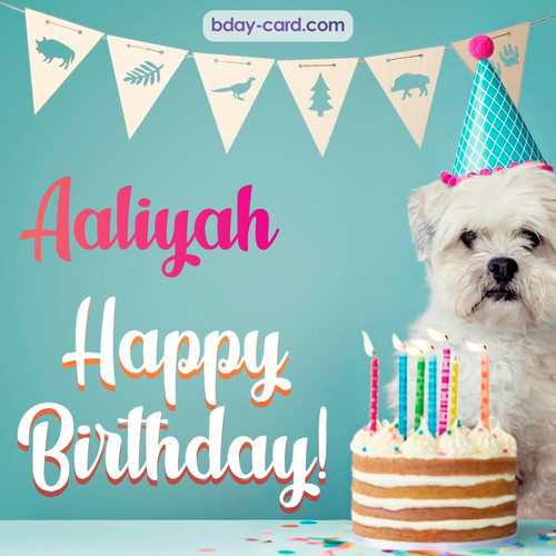 Happiest Birthday pictures for Aaliyah with Dog