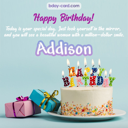 Birthday pictures for Addison with cakes