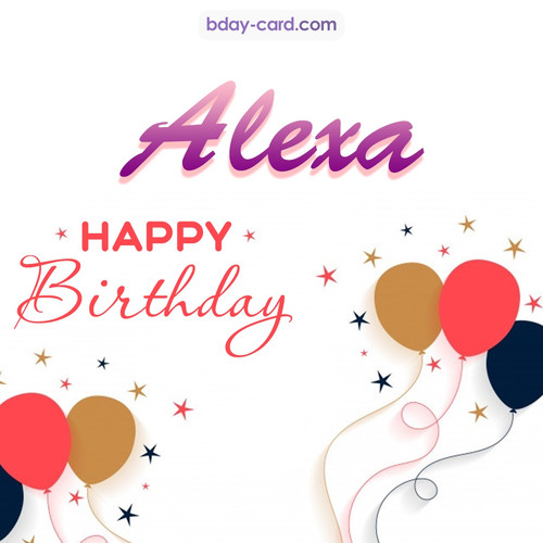 Bday pics for Alexa with balloons