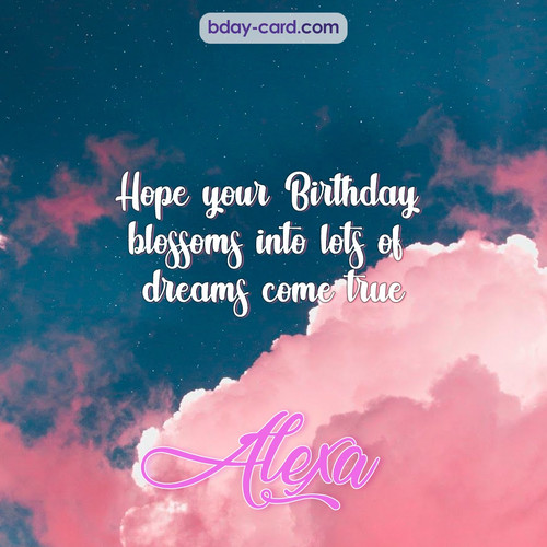 Birthday pictures for Alexa with clouds