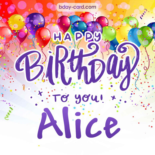 Beautiful Happy Birthday images for Alice