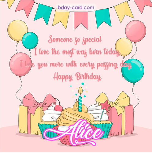 Greeting photos for Alice with Gifts