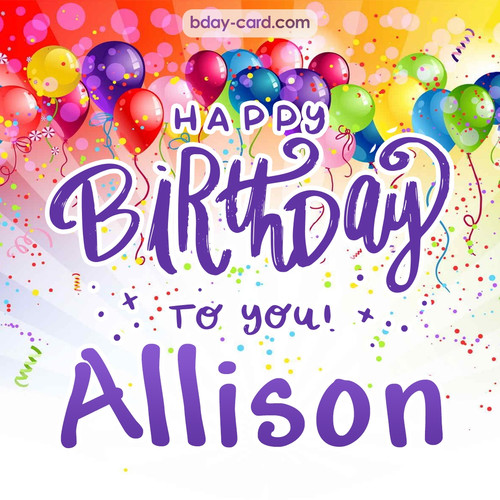 Beautiful Happy Birthday images for Allison