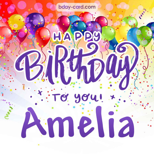 Beautiful Happy Birthday images for Amelia