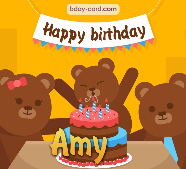 Bday images for Amy with bears