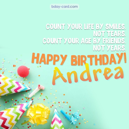 Birthday pictures for Andrea with claps