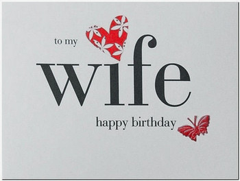 Flower printed happy birthday card for wife your wife wil...