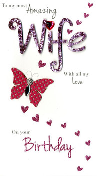 Amazing wife happy birthday greeting card cards love kates
