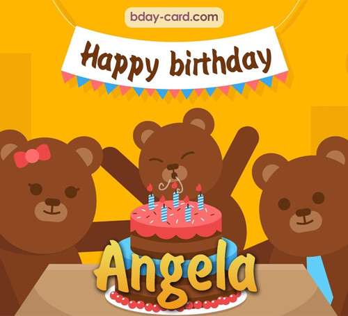 Bday images for Angela with bears