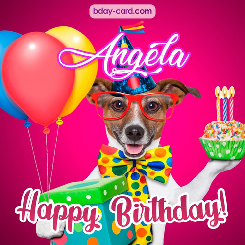Greeting photos for Angela with Jack Russal Terrier