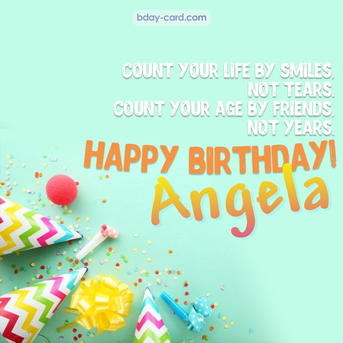 Birthday pictures for Angela with claps