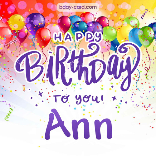 Beautiful Happy Birthday images for Ann