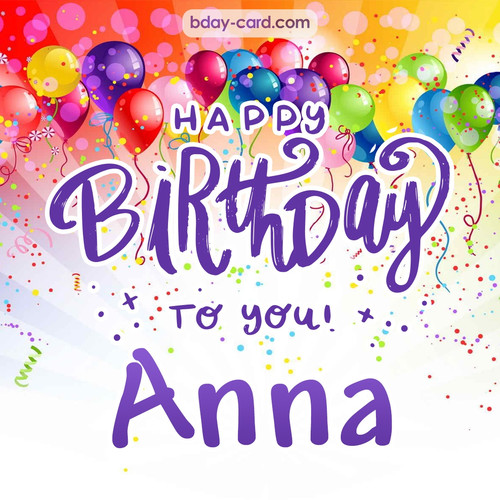 Beautiful Happy Birthday images for Anna