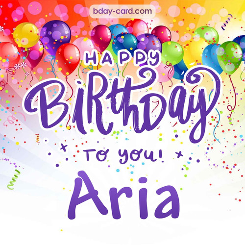 Beautiful Happy Birthday images for Aria