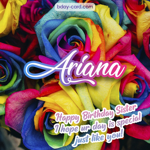 Happy Birthday pictures for sister Ariana