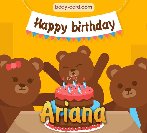 Bday images for Ariana with bears