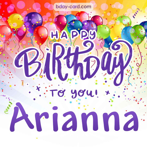 Beautiful Happy Birthday images for Arianna