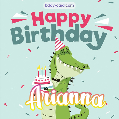 Happy Birthday images for Arianna with crocodile