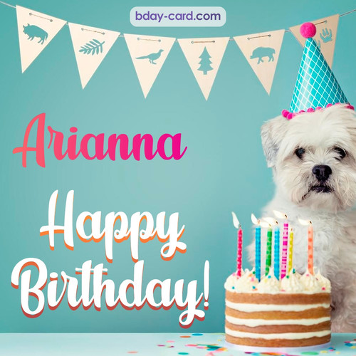 Happiest Birthday pictures for Arianna with Dog