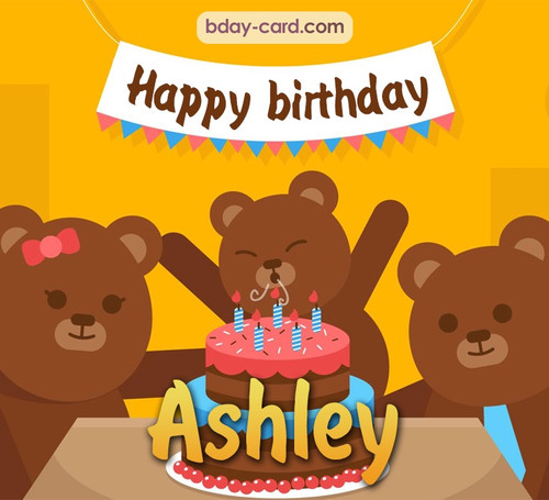 Bday images for Ashley with bears