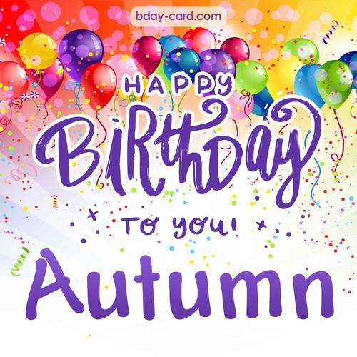 Beautiful Happy Birthday images for Autumn