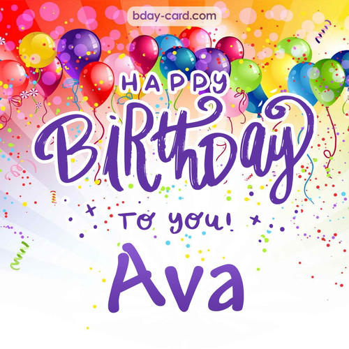 Beautiful Happy Birthday images for Ava