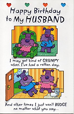 Happy birthday to my husband funny joke humour card
