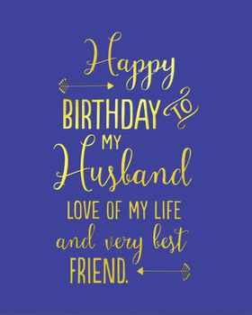 Birthday husband greetings card