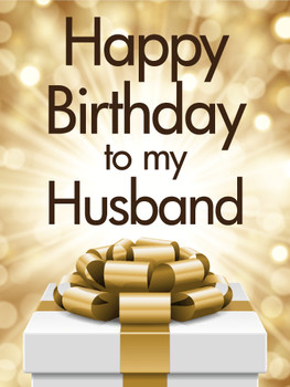 Golden happy birthday card for husband birthday amp greet...