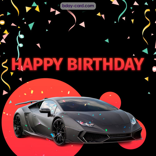 Bday pictures for men with Lamborghini